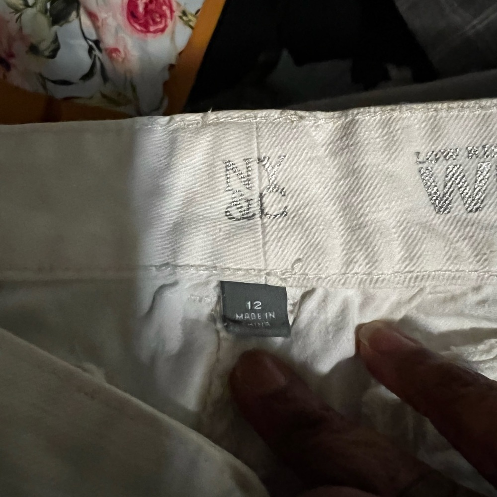 NY&Company white wide leg jean trouser.  Perfect for spring